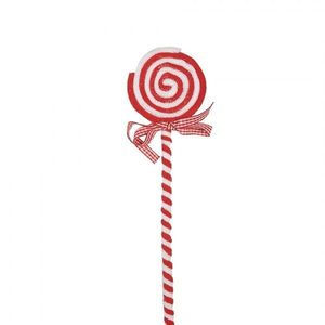 Bílo-červený vánoční zápich lízátka Lollipop - 9*1*41 cm 65851 obraz