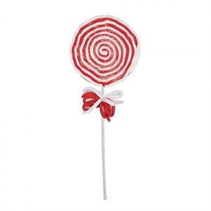 Bílo-červený vánoční zápich lízátka Lollipop - 15*1*41 cm 65853 obraz