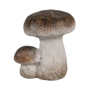 Béžovo-hnědá keramická dekorace houby Mushroom - 6*5*7 cm 6CE1767 obraz