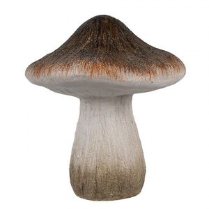 Béžovo-hnědá keramická dekorace houba Mushroom - Ø 11*12 cm 6CE1765 obraz