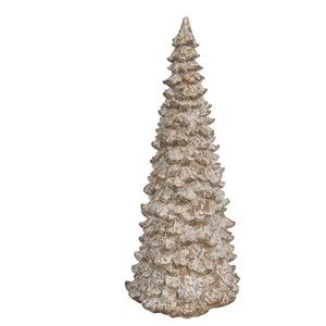 Béžová dekorace vánoční stromek Christmas Tree - Ø 13*30 cm 6PR4288 obraz