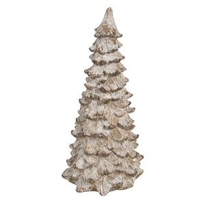 Béžová dekorace vánoční stromek Christmas Tree - Ø 9*18 cm 6PR4289 obraz