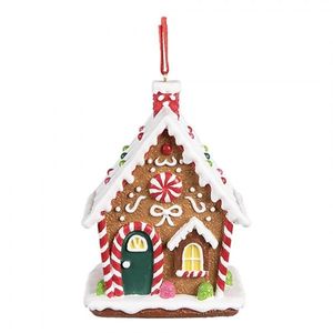 Závěsná ozdoba perníková chaloupka Gingerbread House - 7*5*9 cm 6PR4255 obraz