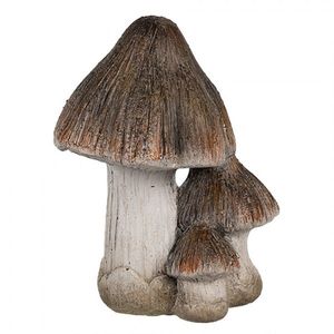 Béžovo-hnědá keramická dekorace houby Mushroom - 10*8*13 cm 6CE1766 obraz