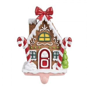 Háček na punčochu perníková chaloupka Gingerbread House - 13*11*18 cm 6PR4258 obraz