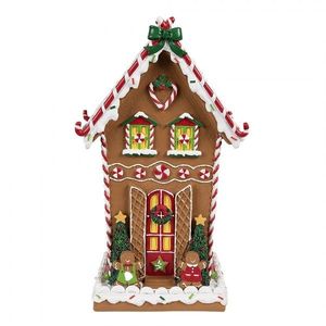 Hnědá perníková chaloupka Gingerbread House - 18*14*31 cm 6PR4251 obraz