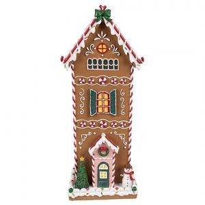 Hnědá perníková chaloupka Gingerbread House - 17*14*40 cm 6PR4250 obraz