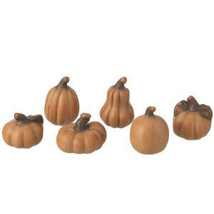 Set 6ks keramická oranžová dekorace dýně Pumpkin - 6*4*5 cm 47945 obraz