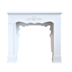 Bílá antik dekorativní krbová římsa French Mantelpiece - 100*23*95cm 41075201 obraz