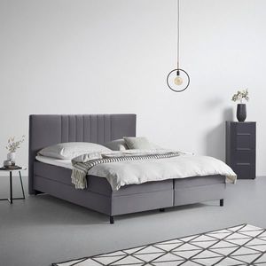 Boxspring postel ROMA tm. šědá, 180x200cm obraz