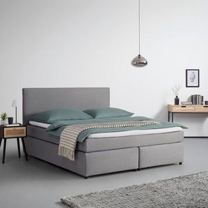 Postel boxspring s toperem, 180x200 cm, šedá obraz