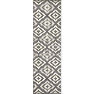 Šedo-bílý běhoun Hanse Home Basic Nordic, 80 x 250 cm obraz