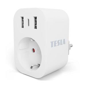 TESLA Smart TESLA Smart - Chytrá zásuvka 3680W/230V/16A Typ F/E 2xUSB-A + 1xUSB-C Wi-Fi obraz