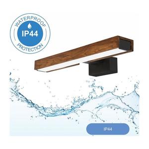 Brilagi Brilagi-LED Koupelnové osvětlení zrcadla WOODY MIRROR LED/8W/230V IP44 dub/černá obraz