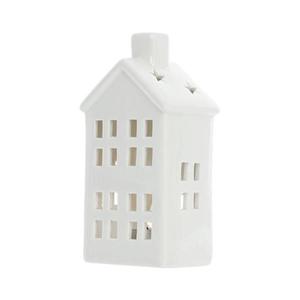 Porcelánový domek na svíčku 20, 8 cm bílá obraz