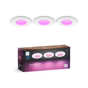 Philips Philips -SADA 3x LED RGBW Stmívatelné koupelnové svítidlo Hue SLIM LED/8, 3W/230V obraz