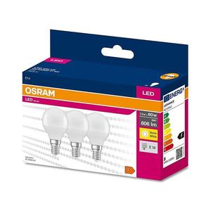 Osram SADA 3x LED Žárovka P45 E14/7, 5W/230V 3000K - Osram obraz