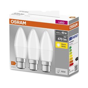 Osram SADA 3x LED Žárovka B38 B22d/4, 9W/230V 3000K - Osram obraz