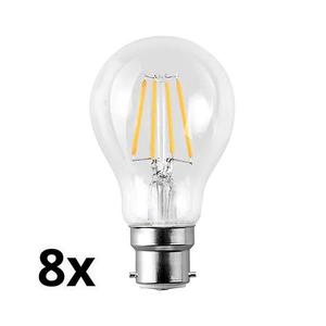 SADA 8x LED Žárovka A60 B22/7W/230V 2700K obraz