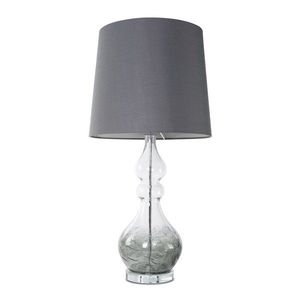 ArtFir Stolní lampa TIANA 01 | šedá 32 x 38 x 76 cm obraz