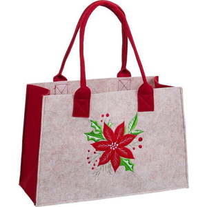 Dárková taška s vánočním motivem 35x15 cm Poinsettia – Casa Selección obraz