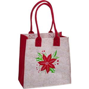 Dárková taška s vánočním motivem 23x12 cm Poinsettia – Casa Selección obraz