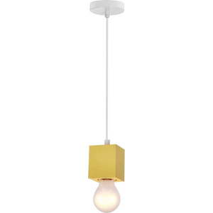 Žluto-bílé závěsné svítidlo Cubick – Candellux Lighting obraz