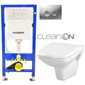 Geberit Duofix tlačítko DELTA21 matné WC CERSANIT CARINA + SEDÁTKO 458.103.00.1 21MA CA1 obraz