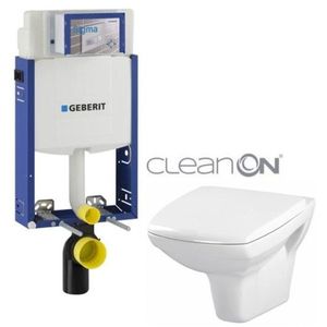 GEBERIT KOMBIFIX ECO, nádržka UP 320 bez tlačítka + WC CERSANIT CLEANON CARINA + SEDÁTKO 110.302.00.5 CA1 obraz