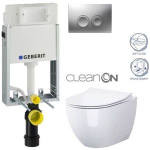 GEBERIT KOMBIFIXBasic vč. matného tlačítka DELTA 25 + WC CERSANIT ZEN CLEANON + SEDÁTKO 110.100.00.1 21MA HA1 obraz