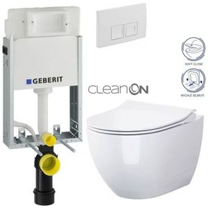 GEBERIT KOMBIFIXBasic vč. bílého tlačítka DELTA 50 + WC CERSANIT ZEN CLEANON + SEDÁTKO 110.100.00.1 50BI HA1 obraz