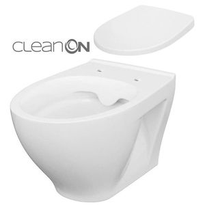 CERSANIT SET ZÁVĚSNÁ WC MÍSA MODUO CLEANON + WC SEDÁTKO K701-262 obraz