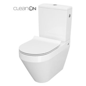 CERSANIT WC KOMBI CREA CLEANON 010/020 OVAL, NÁDRŽKA 010 3/5, SEDÁTKO DUR SLIM WO LW ONE K114-023-B-SET obraz