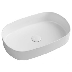 ISVEA INFINITY OVAL keramické umyvadlo na desku, 55x36cm, bílá mat 10NF65055-2L obraz