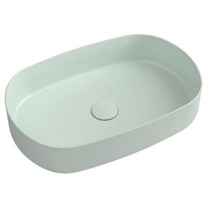 ISVEA INFINITY OVAL keramické umyvadlo na desku, 55x36cm, zelená mint 10NF65055-2T obraz