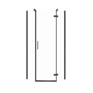 CERSANIT Pětiúhelný sprchový kout JOTA 80X80X195, PRAVÝ, průhledné sklo, černý S160-011 obraz