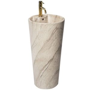 REA Volně stojící umyvadlo Blanka Natural Matt Marble 40x40 REA-U4664 obraz