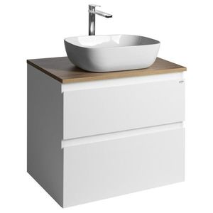 AQUALINE ALTAIR skříňka s deskou 68 cm, bílá/dub emporio AI270-02 obraz