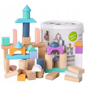 ECOTOYS Dřevěné kostky Eco Toys 50 ks obraz