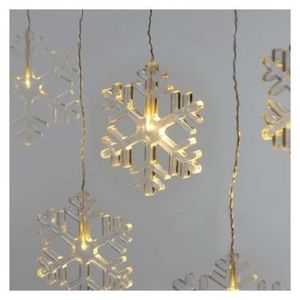 EMOS LED vánoční závěs Snowflakes 84 cm teplá bílá obraz