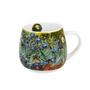 DekorStyle Porcelánový hrnek BARYLKA Van Gogh IRISES 430 ml modrý obraz