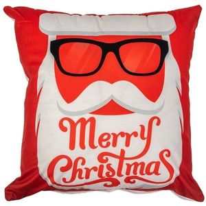 Tutumi Vánoční 3D povlak na polštář Merry Christmas Santa 45x45 cm bílý/červený obraz