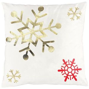 Tutumi Vánoční povlak na polštář Snowflake 45x45 cm bílý/zlatý obraz