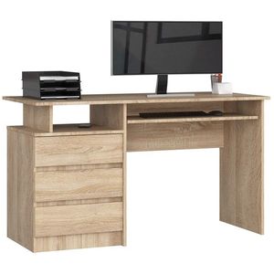 Ak furniture Volně stojící psací stůl CLP 135 cm dub sonoma obraz