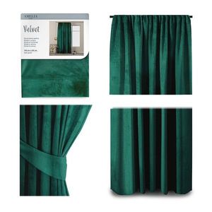 AmeliaHome Závěs Amelia Home Velvet s řasící páskou zelený, velikost 140x245 obraz