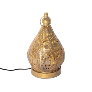 Orientální stolní lampa zlatá 19 cm - Mowgli obraz