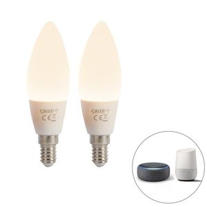 Sada 2 chytrých LED žárovek E14 B35 4, 9W 470 lm 2200-4000K obraz