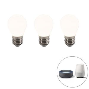 Sada 3 chytrých E27 stmívatelných LED žárovek P45 4, 5W 400 lm 2200-4000K obraz