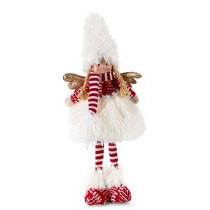 ArtFir Vánoční anděl DOLL 115A | bílá/červená 16 x 10 x 40 cm obraz