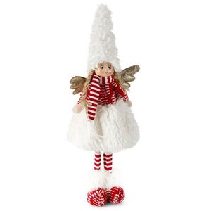 ArtFir Vánoční anděl DOLL 115B | bílá/červená 19 x 12 x 50 cm obraz